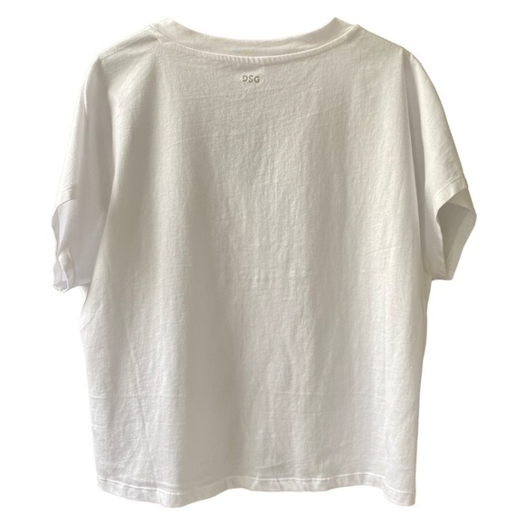 DSG center front cinched v-neck tank top women's XL pure white dolman sleeves - Picture 3 of 10